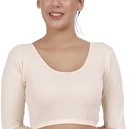 Women Solid Polycotton Round Neck 3/4 Sleeve Innerwear Thermal Top-image-92