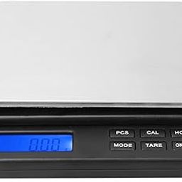 Digital Scale with 0.01 Gram Accuracy, Compact Kitchen Scale, 1000/0.01 Mini Gram Weight Scale, Blue Backlit Display, Automatic Shutdown Protection(Black)-27