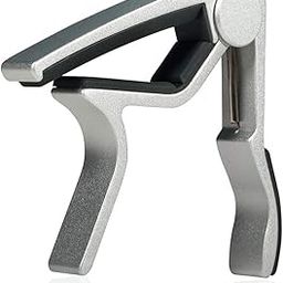Mustang One Handed Trigger Guitar Metal Capo Quick Change For Ukulele, Electric And Acoustic Guitars (Silver)-17