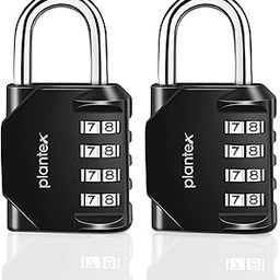Plantex 4 Digit Combination Number Metal Lock/Zinc Alloy Locks for Luggage/Locks for Travel Bags for Luggage/Locks for Cabin Luggage/Travel Essentials - Pack of 2 (Black)-17