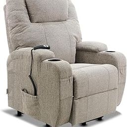 KosmoCare Recliner Chair with German Motor | Recliner Sofa 1 Seater with Large Seat | Living Room Chair with Space Saving Recliner| Sofa Chair for Elderly - Stainless Steel - Coffee-image-17
