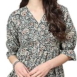 Blue Cotton Kalamkari Peplum top_(1753TOPBL_)-picture-12