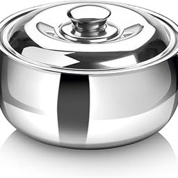 Signora Ware 1500ml Hot Delight Double Wall Stainless Steel Belly Shape Casserole, Insulated Thermal Serving Bowl, Elegant Hot Pot Food Warmer, Self Locking Press Lid, Hot Food Upto 8 Hour (Silver)-10