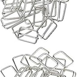FABLOFT® 40 Pieces Metal Adjustable Buckle Connector for Bag Strap 25x16x2.8mm Silver-picture-17