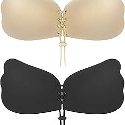 Sticky Bra 2 Pairs Strapless Backless Self-Adhesive Invisible Push Up Bra-image-46