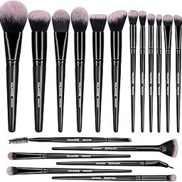 MAANGE 18 Pcs Premium Synthetic Make up Brushes Set Soft Foundation Powder Eyeliner Eye Shadow Makeup Brush Set Professional (Black)-12