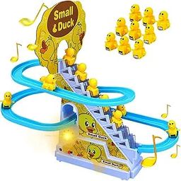 Musical Duck Slide Track Toy with Lights | Climbing Stairs 3 Ducks Included Track | Kids | Multicolor | Escalator Toy-image-48