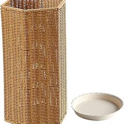 SECRET DESIRE Creations Weave Umbrella Stand with Water Tray Organizer Rack for Indoor Hotel Laundry Hexagonal|Home Decor|Figurines-image-33