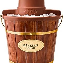 Nostalgia ICMW400 Vintage Collection 4-Quart Wood Bucket Electric Ice Cream Maker with Easy-Clean Liner-image-59
