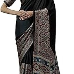 Women's Crepe Bagh Printed Saree With Unstitched Blouse (MOHAR601_HS_Parent)-image-3
