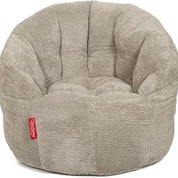 Couchette® Papillon XXXL Filled Bean Bag Chair in Cloudy Brown Sherpa (Filled with Beans, Wool)-picture-17