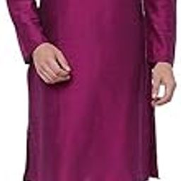Men's Cotton Silk Plain Solid Long Only Kurta-picture-17