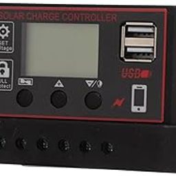 Ubervia® Solar Charge Controller, PWM 12V/24V LCD Display Solar Charge Controller Multi Function with Dual USB Port for Home-17