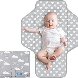 Baby Portable Changing Pad Travel - Waterproof Compact Diaper Changing Mat with Built-in Pillow - Lightweight & Foldable Changing Station, Newborn Shower Gifts-picture-16