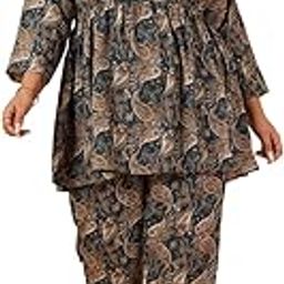 Women's Blue Paisley Print Co-ord Set|Shirt & Pajama Set-image-24