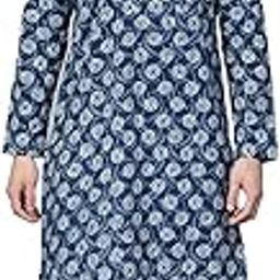Blue & White Cotton Regular Fit Printed Kurta Set-image-74