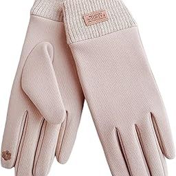 ™ Windproof Women Winter Touch Screens Gloves Cold Weather Running Beige | Gloves & Mittens | Womens Accessories-28