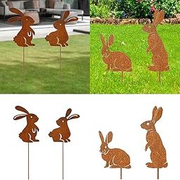 2Pcs Easter Rabbit Garden Stake Lawn Decorative Sign for Home Patio Backyard Style A-image-35