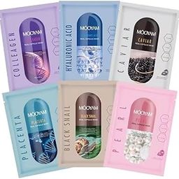 Korean Face Sheet Mask, Pack Of 6, Enriched Collagen-15