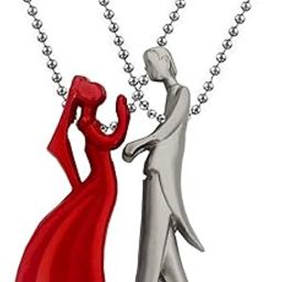 Couple Dancing Boy and Girl Lover Creative Jewelry 01 Necklace Pendant for Men and Women-image-10