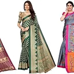 yashika Women's Combo Art Silk Printed Saree With Unstitched Blouse Piece |saree for Women | saree combo | New Sari | Latest Saree_C_61_GOLD_PECOCK_INSTA_RAM_METRO_RAM-picture-27