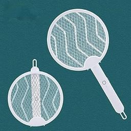 SPIRITUAL HOUSE 2 in 1 Mosquito bat Electric Mosquito Swatter Mosquitos Zapper Indoor & Outdoor USB Rechargeable with Purple LED Light Foldable Mosquito Killer Racket (White)-picture-16