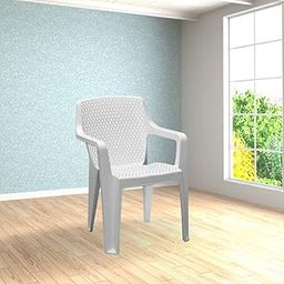 ITALICA Oxy Plastic Chair for Home, Office, Living Room/Matte Finish Plastic Outdoor Chair/Patio Chairs for Balcony | Suitable for Indoor & Outdoor (5214, White, Set of 4 Chair)-image-25