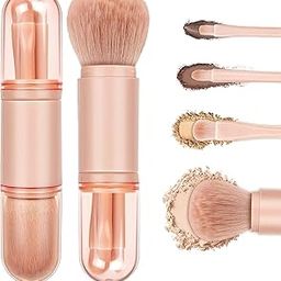 Aadav Travel Makeup Brushes Set 4-in-1 Retractable Makeup Brush Mini Makeup Brushes All-in-One Makeup Brush for Eyeshadow Highlight Blush Blending Powder Brush (Multicolor)-13