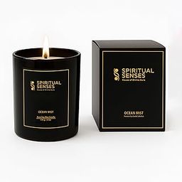 Spiritual Senses 100% Organic Soy Wax Scented Ocean Mist Aroma Candle for Aromatherapy & Relaxation | Smokeless & Non-Toxic | Upto 40 Hours of Clean Burning | 170 GMS-image-46