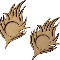 MDF Tea Light Candle Holder Cutouts, Set of 10, Brown-image-82