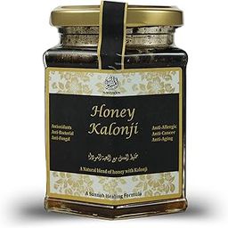 AL MASNOON Honey Kalonij/Black Seed with Pure Honey 300g (pack of 1) Raw & Unprocessed/100% Pure & Natural-image-17