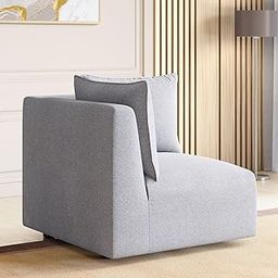 Home Centre Chrono Solid Wood Fabric 1-Seater Wedge Sofa – Grey-image-25