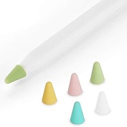 ZALU Compatible with Apple Pencil Tips for 2nd Gen, Silicone Nibs Cover Writing Protection for iPad Pencil (Pink+Mint Green+White+Yellow+Matcha Green)-15