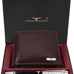 Ollin Aniline Brown Leather Wallet & Diamond Pen Combo Gift Set for Men-56