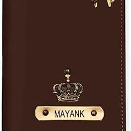 Personalised Name & Charm Leather Passport Cover Holder for Men & Women (Brown) | Birthday Gifts for Men-12