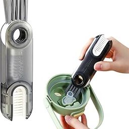 Bowiemall Cup Lid Gap Cleaning Brush Multifunctional 3 in 1 Cup Crevice Cleaning Tools Bottle Cleaner Brush for Bottles Glass-26