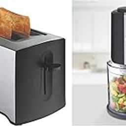 Borosil Krispy 4 Slice Pop-Up Toaster, 1500W & Borosil Chef Delite BCH20DBB21 300-Watt Chopper (Black)-image-9