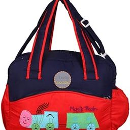 Wearilio Newborn Baby Multipurpose Polyester Diaper/Mother Bag with Holder Diaper Changing Multi Compartment (Colors and Design May Wary). (Codroy Red)-image-6