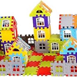 AEXONIZ TOYS House Building Blocks Toy Set for 3-8 Years Old Kids Boys & Girls,Multicolor,72 Piece-0