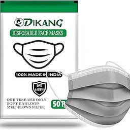 DIKANG 3 Layer Surgical Face Mask Disposable with Melt-Blown Fabric | 3ply Surgery Mask with Nose Pin with Highly Stitched Ear loop | For Unisex-32