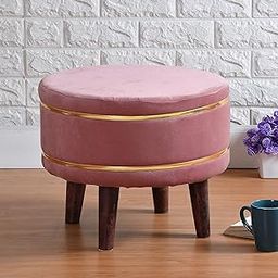 HOMEACCEX Ottoman Stool for Living Room Ottoman Pouffes for Sitting Puffy Stool for Living Room Rectangular Ottoman Bench (16Inch Height, Rose Gold)-image-38