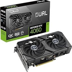 ASUS DUAL NVIDIA Geforce RTX 4060 OC Edition Scheda Grafica 8 GB GDDR6, 128 Bit,Pci_E_X8, Pcie 4.0, HDMI, Displayport, Nero, DUAL-RTX4060-O8G-EVO-27
