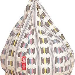 Style Homez Classic Cotton Canvas Ikat Printed Bean Bag XXXL Cover Only-picture-28