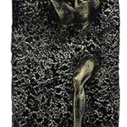 VEDIKA TEXTILE3D Wall Art Sculpture ? Bronze Finish Resin Face Sculpture,Handmade Figurine for Home Decor,Abstract Wall Hanging-image-9