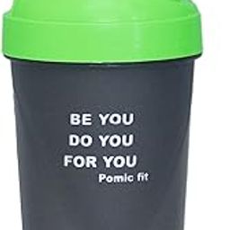 Pomic fit Gym Shaker Water Bottle 500ml shakers for a Protein Shake with Mixer Ball Protein Shake Fitness Shaker Blender Gym Sipper Bottle for Men & Women (Green and Grey)-image-11