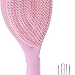 Zeyu Hair Brush Comb | Detangler Hair Brush with Removable Cleaning Brush | Brush for Curly Hair | Self Cleaning Hair Brush for Easy Styling | Hair Detangling Brush | Flexible & Soft Nylon Bristles | All Hair Types | Styling & Smooth brush-image-38