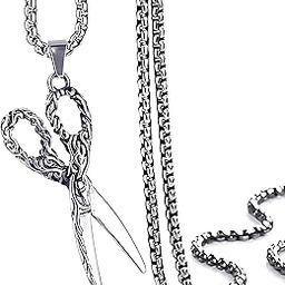 Scissors Pendant Necklace - Unique and Stylish Accessory for the Creative Souls Silver Zinc And Metal Pendant Necklace Chain For Men And Women-image-23