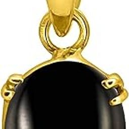 GEMS 14.25 Ratti 13.50 Carat Sulemani Hakik Gold Plated Pendant Natural Kala Hakik panchdhatu Pendant Original Certified Men and Women-image-5