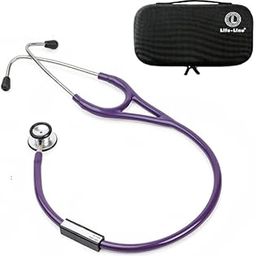 LIFE LINE Paediatric AL Stethoscope (Purple) | Single Diaphragm Aluminum Matte finish Chest Piece for Paediatric | 2-way Tube | Suitable for Doctors, Nurses, Students | Stethoscope with Carry Case-18