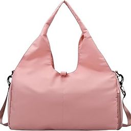 LR DECOR BAZAAR Yoga Mat Bag Holder with Detachable Strap Handbag for Camping Shopping Beach Pink-image-3